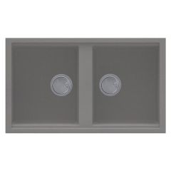 Reginox BEST 450 Elleci Granite 2 Bowl Kitchen Sink - Metaltek Titanium - BEST 450 TT