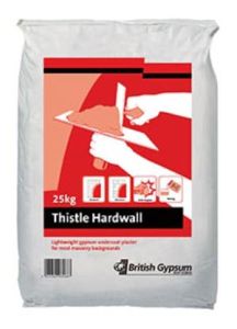British Gypsum Thistle Hardwall Undercoat Plaster 25Kg