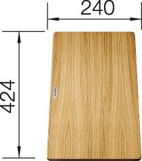 Blanco Compound Wood Chopping Board 424 x 240mm - Ash Wood - BL230700