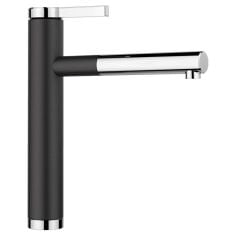 Blanco LINEE-S Pull Out Kitchen Tap Dual Finish - Anthracite/Chrome - 518438