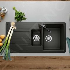 Blanco LEGRA 6 S 1.5 Bowl Inset Silgranit Reversible Kitchen Sink - Anthracite - 522207