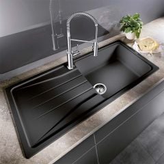 Blanco SONA XL 6 S Reversible Silgranit 1 Bowl Inset Kitchen Sink - Black - 525977