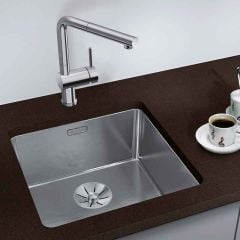 Blanco ANDANO 400-U 1 Bowl Undermount Stainless Steel Kitchen Sink with Manual InFino Drain System - Satin Polish - 522959 Lifestyle