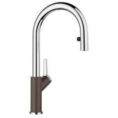 Blanco CARENA-S Vario Pull-Out Spout Silgranit-Look Dual Finish Kitchen Tap - Coffee/Chrome - BM3118CE