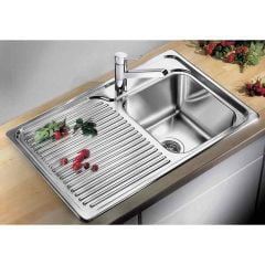 Blanco CLASSIC 40 S 1 Bowl Inset Stainless Steel Kitchen Sink - Satin Polish - 511124
