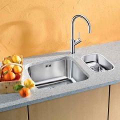 Blanco SUPRA 400-U 1 Bowl Undermount Stainless Steel Kitchen Sink - Brushed Finish - 452613 Lifestyle