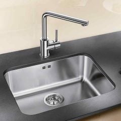 Blanco SUPRA 500-U 1 Bowl Undermount Stainless Steel Kitchen Sink - Brushed Finish - 452615 Lifestyle