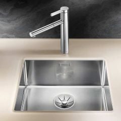 Blanco CLARON 450-U 1 Bowl Undermount Stainless Steel Kitchen Sink with Manual InFino Waste - Satin Polish - 521575 Lifestyle
