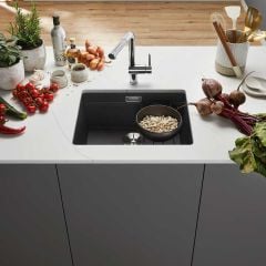 Blanco Etagon 500-U Silgranit Kitchen Sink 530 x 460mm - Black - 525887