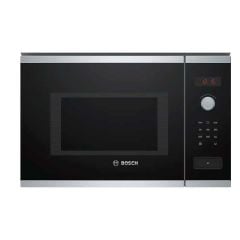 Bosch Series 4 BFL553MS0B Built-In Microwave Oven - Stainless Steel - Front Face Display View
