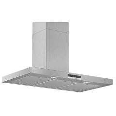 Bosch Series 4 DWB96DM50B 90cm Chimney Cooker Hood - Brushed Steel - Mounted Front View
