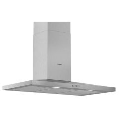 Bosch Series 2 DWQ94BC50B 90cm Chimney Cooker Hood - Brushed Steel - Mounted Front View