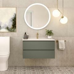 Calypso Brenta 800 Wall Hung Vanity Unit - Warm Sage - 4751