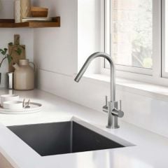 Bristan Cashew Easyfit Monobloc Kitchen Mixer Tap Stainless Steel - CSH EFSNK SS