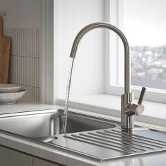 Bristan Maple Easyfit Monobloc Kitchen Mixer Tap - Stainless Steel - MPL EFSNK SS