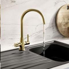 Bristan Monza Easyfit Monobloc Kitchen Mixer Tap - Brushed Brass - MZ SNK EF BB
