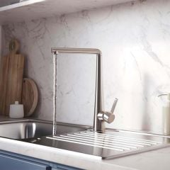 Bristan Pine Easyfit Monobloc Kitchen Mixer Tap - Stainless Steel - PNE EFSNK SS