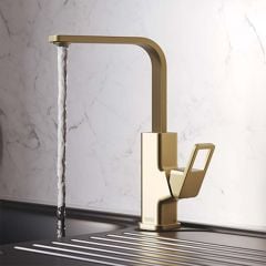 Bristan Spruce Easyfit Monobloc Kitchen Mixer Tap - Brushed Brass - SPR EFSNK BB