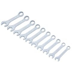 BlueSpot Tools Stubby Combination Spanner Set of 10 Metric 10 to 19mm - B/S04110