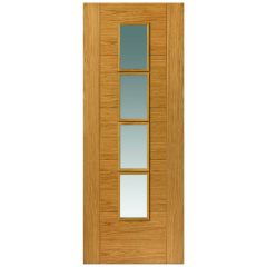 JB Kind Bela Oak Glazed Internal Door 1981x762x35mm - OBEL26