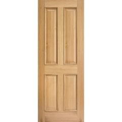 LPD Regency 4P RM2S Unfinished Oak Internal Door 1981x610x35mm - OREG4PRMS24