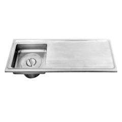 KWC DVS Plaster Kitchen Sink with Right Hand Drainer G22000RN - Stainless Steel - 207.0583.924