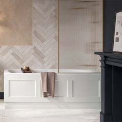 Calypso Chelworth Front Bath Panel - Contour White Aspen - 4604