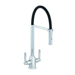 Carron Phoenix Dante Pull Out Nozzle Kitchen Tap - Jet Black - 115.0433.945