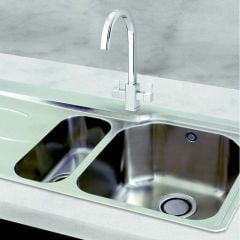 Carron Phoenix Maui 150 1.5 Bowl Inset Kitchen Sink Left Drainer - 101.0155.121
