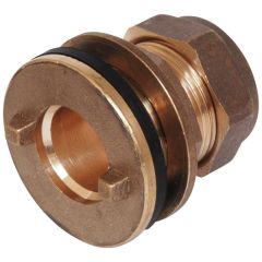 Compression Fitting Straight Flanged Tank Connector 28mm