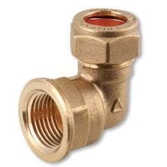 Compression Fitting Female Elbow 22mm x 3/4