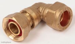 Compression Fitting Bent Tap Connector 15mm x 1/2" FI