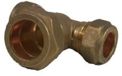 Compression Fitting Tee Reduced End 15mm x 15mm x 22mm