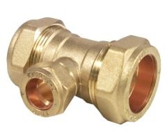 Compression Fitting Tee Reduced Branch 28mm x 28mm x 15mm