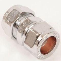 Compression Fitting Chrome Plated Compression Coupling 15mm