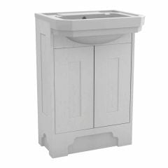 Calypso Chelworth Floor Standing Vanity Unit with Georgia Basin - Contour White Aspen - 6919.21