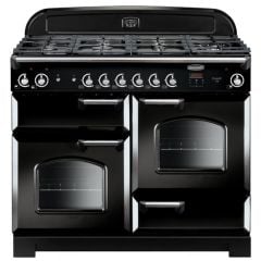 Rangemaster Classic 110 All Gas Range Cooker Black/Chrome CLA110NGFBL/C