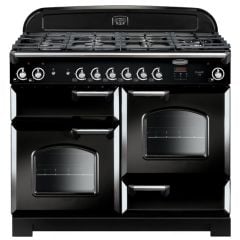 Rangemaster Classic 110 All Gas Black/Chrome Cooker CLA110NGFBL/C