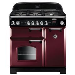 Rangemaster Classic 90 All Gas Cranberry/Chrome Cooker CLA90NGFCY/C