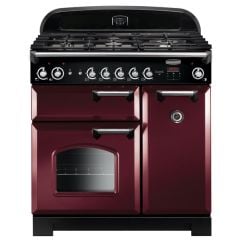 Rangemaster Classic 90 All Gas Range Cooker Cranberry/Chrome CLA90NGFCY/C