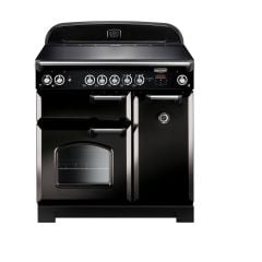 Rangemaster Classic 90 Ceramic Black Electric Range Cooker CLAS90ECBL/C