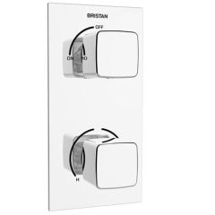 Bristan Cobalt Thermostatic Concealed Dual Control Valve - COB SHCVO C