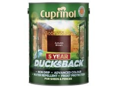 Cuprinol Ducksback 5 Year Waterproof for Sheds & Fences Autumn Brown 5 Litre - CUPDBAB5L