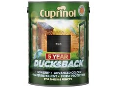 Cuprinol Ducksback 5 Year Waterproof for Sheds & Fences Black 5 Litre - CUPDBBL5L