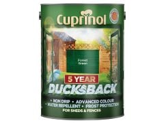 Cuprinol Ducksback 5 Year Waterproof for Sheds & Fences Forest Green 5 Litre - CUPDBFG5L