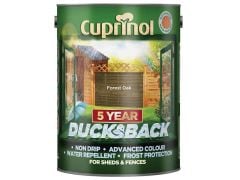 Cuprinol Ducksback 5 Year Waterproof for Sheds & Fences Forest Oak 5 Litre - CUPDBFO5L