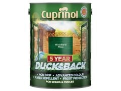 Cuprinol Ducksback 5 Year Waterproof for Sheds & Fences Woodland Moss 5 Litre - CUPDBWM5L