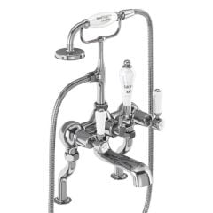 Burlington Kensington Deck Mounted Bath Shower Mixer - Chrome - KE15QT