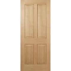LPD Regency 4P Unfinished Oak Internal Door 1981x711x35mm - OREG4P28