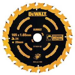 DEWALT Cordless Extreme Framing Circular Saw Blade 165 x 20mm x 24T - DEWDT10624QZ
